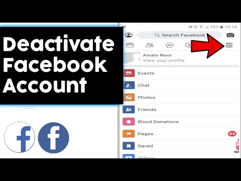 How to deactivate facebook account temporarily or permanently